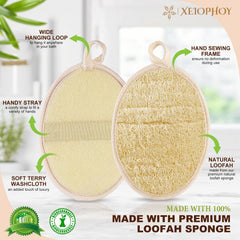 Xeiophoy loofah con cuerda facilita secado y almacenamiento