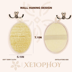 Xeiophoy loofah exfoliante para piel limpia durante la ducha
