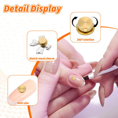 Xelsluthe ornamentos giratorios para uñas, crea looks modernos.
