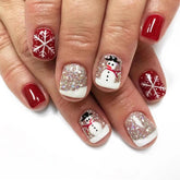 Xenophoer: uñas navideñas con muñeco de nieve para fiestas y fotos