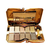 XFEXM paleta de sombras con destellos, 10 colores, ideal para looks brillantes.
