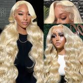 XIAPAY peluca de encaje frontal 613 rubia con look natural para diario