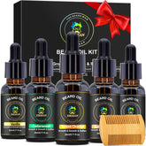 XIKEZAN beard oil sandalwood bottle for calm, woody scent during daily grooming.