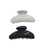 Pinza garra grande XINHAOLIN con ola negra, ideal para cabello grueso.