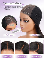 Peluca Xinjiju bob corto liso para uso diario cómodo