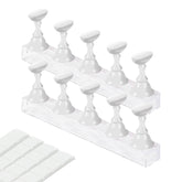 Soporte XIRON para uñas pegables, ideal para practicar en casa.