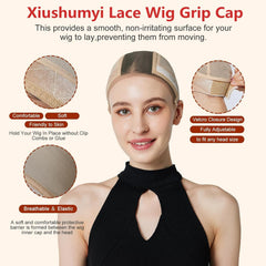 Xiushumyi gorra de encaje para pelucas, área translúcida para transición invisible