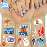 Tatuaje temporal xo Fetti baloncesto metalizado para fiesta