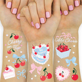 tatuajes xo fetti cereza coloridos para fiestas divertidas sin compromiso