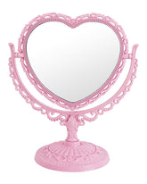 XPXKJ Espejo corazón frontal, ideal para maquillaje diario en tu escritorio.