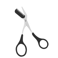 Tijeras para cejas XUJINCN con peine desmontable para delinear con precisión.