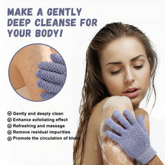 Guante exfoliante xvxvttxvv, lado granulado para piel áspera