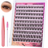 Yaiseiko pestañas autoadhesivas de efecto deshilachado suave 110 unidades para un look natural y cómodo.