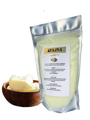 Aplicación facial y corporal con Yajna manteca cacao cruda, piel suave.