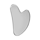 YAMHOHO gua sha facial acero inoxidable frente, masaje suave y relajante.