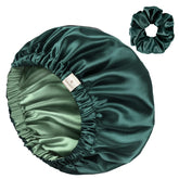 YANIBEST bonete de satén doble capa para dormir; reduce frizz y mantiene la humedad.