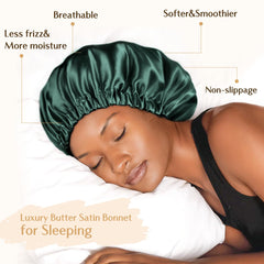 YANIBEST bonete satén reversible; protege la ropa de cama con dos colores durante la noche.