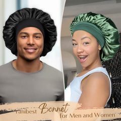 YANIBEST bonete ajustable de satén, talla única para cabello rizado o largo