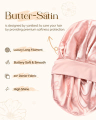 Yanibest bonete de satín doble capa, dos caras lisas para cambiar de estilo.