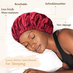 Bonete reversible de doble capa con dos colores suaves para la noche.