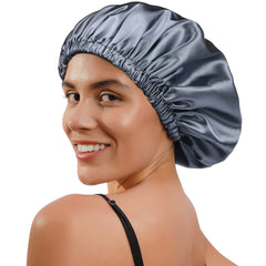 Protección del cabello con gorrito de satén YANIBEST al dormir para evitar enredos.
