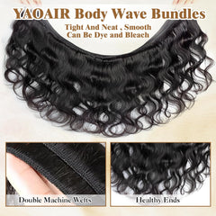 Yaoair costuras dobles reforzadas para mayor durabilidad de las mechas.