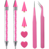 Yaoociy kit recogepiedras rosa con doble cabeza para recogida precisa.