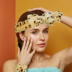 Yaqulen set spa Leopardo: conjunto de pulseras coral para mantener la ropa seca