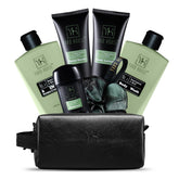 Coffret Yard House pour homme, luxe et menthe eucalyptus, rituel de soins rafraîchissant à domicile.