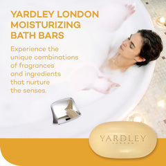 Jabón Yardley avena y almendra, embalaje elegante para baño diario