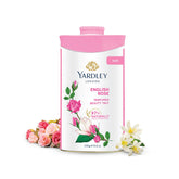 Yardley Rosa Inglesa Talco, empaque elegante para uso diario suave.