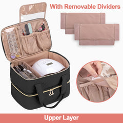 Couche supérieure Yarwo avec séparateurs amovibles pour outils de manucure.