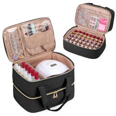 Organiseur Yarwo noir pour vernis et outils, transport sûr.