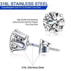 Juego de aretes cristal YASPIT 3-8 mm, opciones versátiles para estilos.