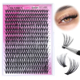 Yawamica 320pcs lash clusters collection for versatile DIY lash looks.