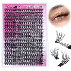 Yawamica 320pcs lash clusters collection for versatile DIY lash looks.