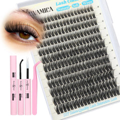 Yawamica kit extensiones pestañas wispy para aspecto natural.