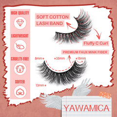 Pestañas cat-eye de Yawamica con efecto elegante