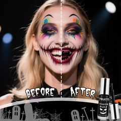 ybuete pintura-dientes-zombi-disfraces, look espeluznante y envolvente