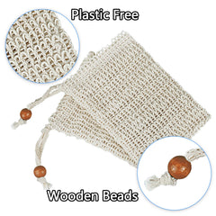 Ycolama pochette sisal massage exfoliante, nettoyage en douceur.