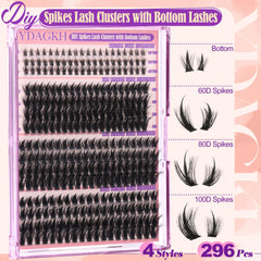 Pestañas 5-19 mm con D-curly de YDAGKH para volumen personalizable.