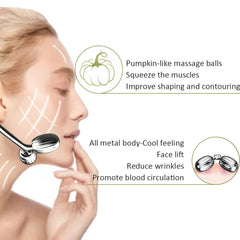 Yeamon rodillo facial doble extenso para mejillas y cuello.