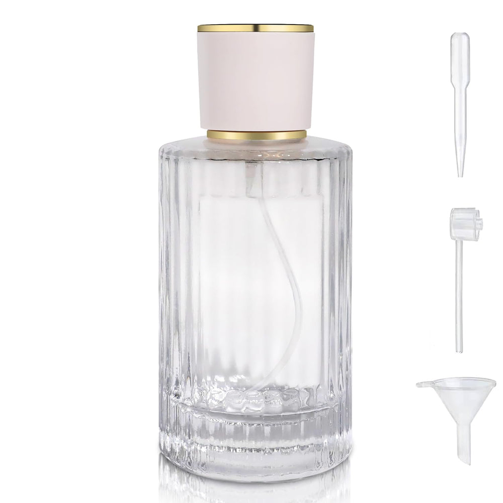Yerpkefey frasco perfume vidrio 100ml, ideal para recargas y salidas.