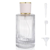 Yerpkefey frasco perfume vidrio 100ml, ideal para recargas y salidas.