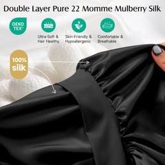 YFONG bonnet soie double intérieure 22 mommes pour soins capillaires
