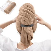 Toalla YFONG grande para cabello con microfibra suave, secado rápido