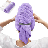 Toalla YFONG para cabello de microfibra absorbente, secado rápido y suave
