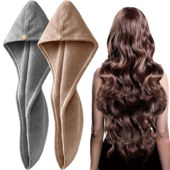 YFONG toalla cabello microfibra absorbente rápida para secado eficiente.