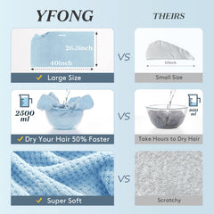 Toalla YFONG para cabello rizo, ideal para peinar sin fricción.