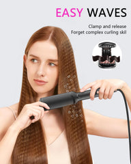 YGOVVK crimpeadora con placas tourmalina-cerámica para suavizar el frizz y brillo